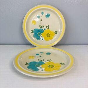 ji stonecrest andre ponche design collection “202 Happy”hand painted blue yellow
